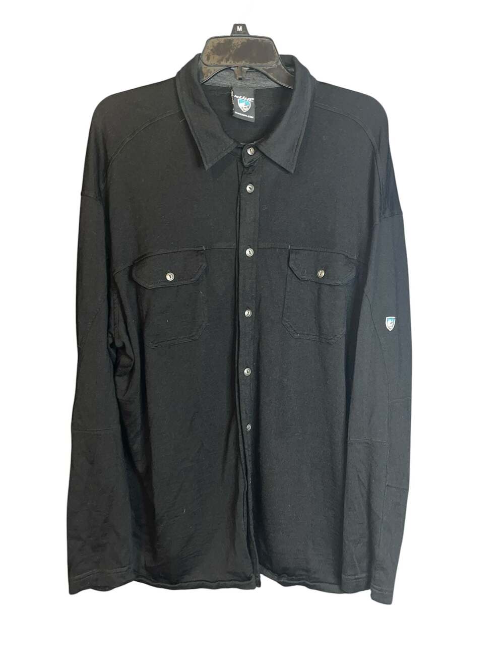 KÜHL 100% Merino Wool Long Sleeve Button Down Shirt Black XXL